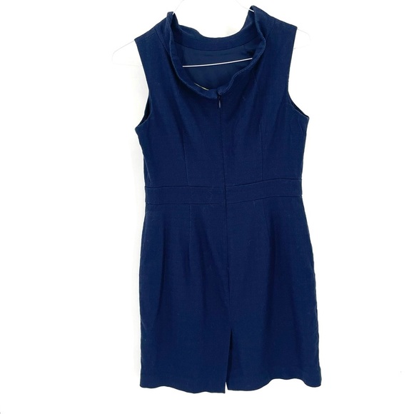 BODEN Martha Navy Pencil Sheath Back Zip Sleeveless Dress - Picture 5 of 7